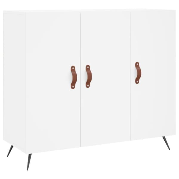 vidaXL Senkki valkoinen 90x34x80 cm tekninen puu