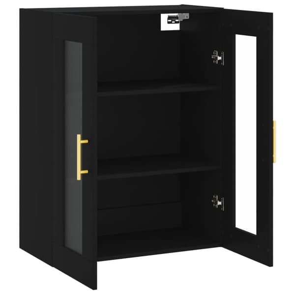 vidaXL væghængt skab 69,5x34x90 cm sort