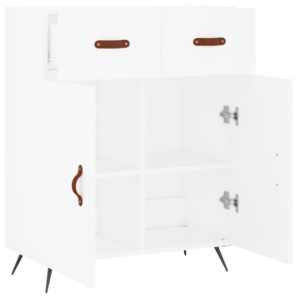 vidaXL Skjenk hvit 69,5x34x90 cm konstruert tre