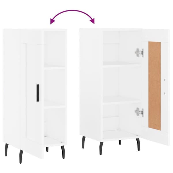 vidaXL skænk 34,5x34x90 cm konstrueret træ hvid