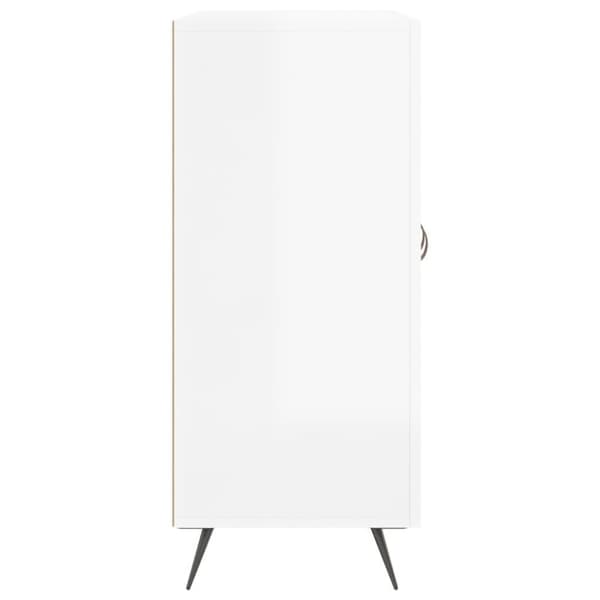 vidaXL skab 90x34x80 cm konstrueret træ hvid højglans