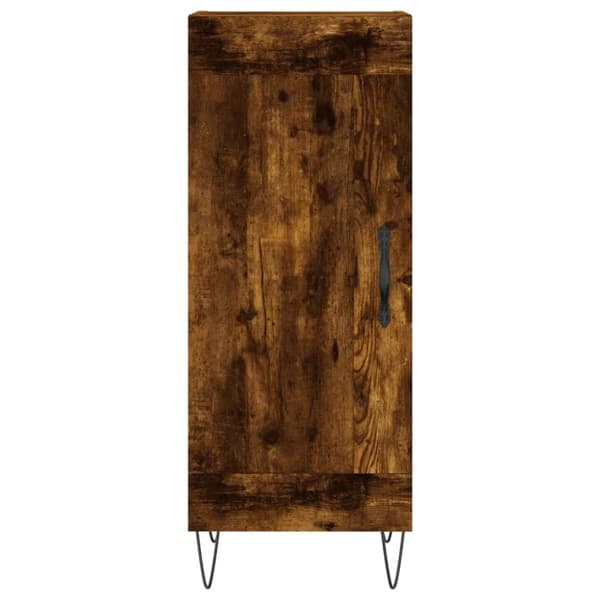 vidaXL Skänk rökfärgad ek 34,5x34x90 cm konstruerat trä