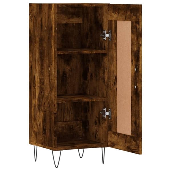 vidaXL Skänk rökfärgad ek 34,5x34x90 cm konstruerat trä