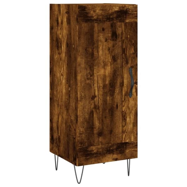 vidaXL Skänk rökfärgad ek 34,5x34x90 cm konstruerat trä