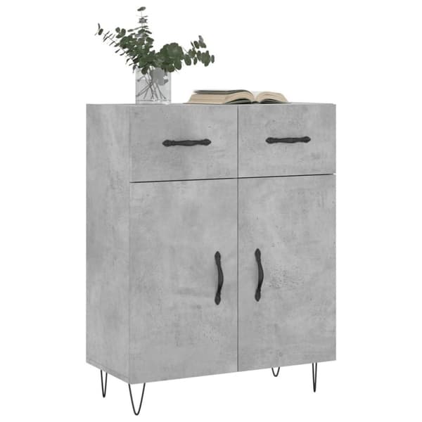 vidaXL Senkki betoninharmaa 69,5x34x90 cm tekninen puu