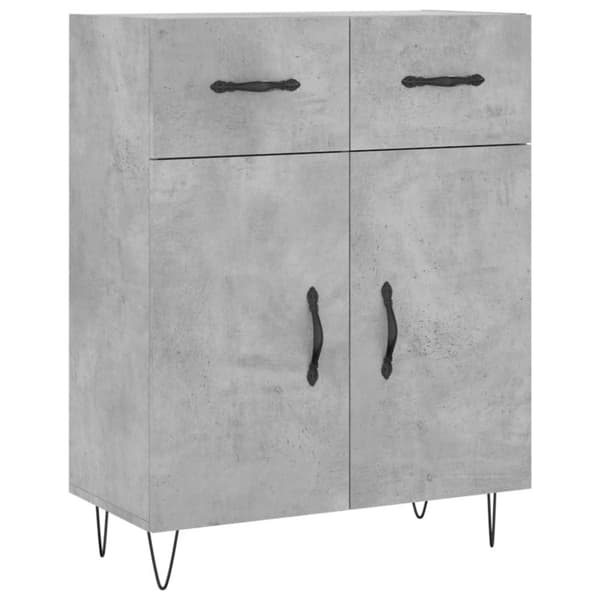 vidaXL Senkki betoninharmaa 69,5x34x90 cm tekninen puu