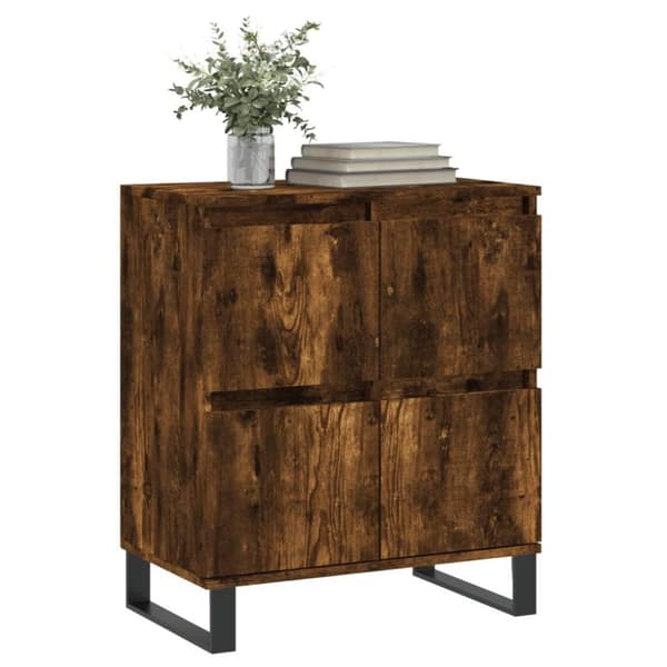 vidaXL Skjenk røkt eik 60x35x70 cm konstruert tre
