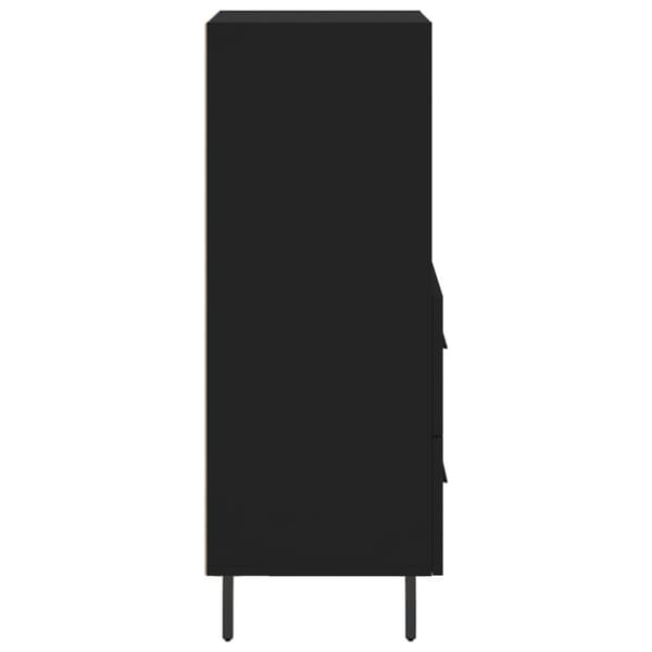 vidaXL Skjenk svart 34,5x34x90 cm konstruert tre