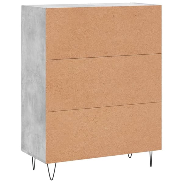 vidaXL skænk 69,5x34x90 cm konstrueret træ betongrå