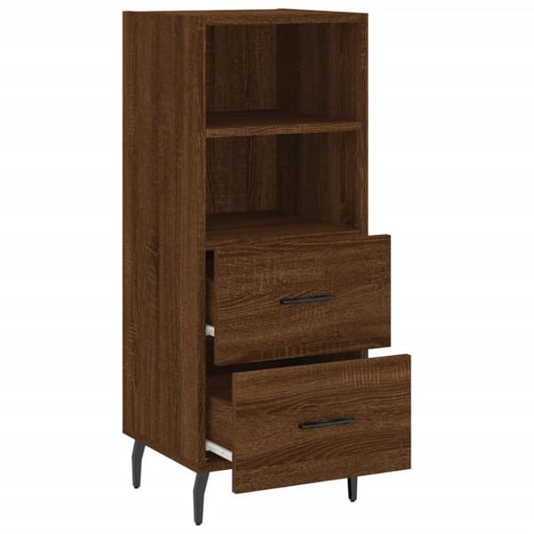 vidaXL Skjenk brun eik 34,5x34x90 cm konstruert tre
