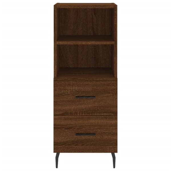 vidaXL Skjenk brun eik 34,5x34x90 cm konstruert tre