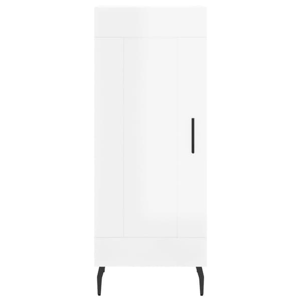 vidaXL skænk 34,5x34x90 cm konstrueret træ hvid højglans