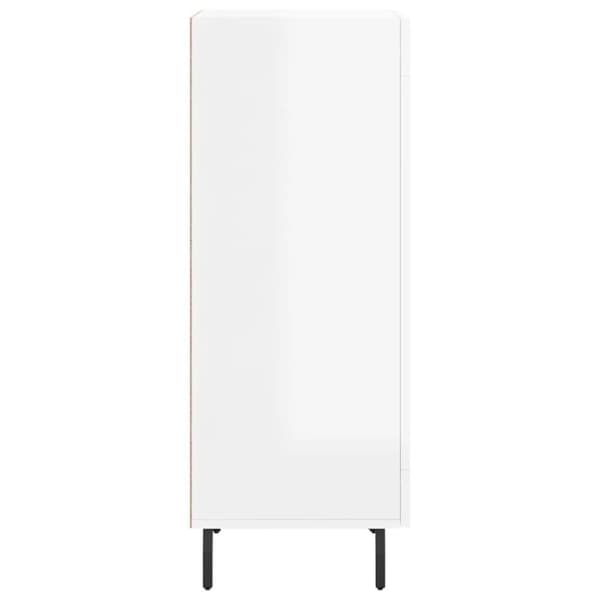 vidaXL skænk 34,5x34x90 cm konstrueret træ hvid højglans