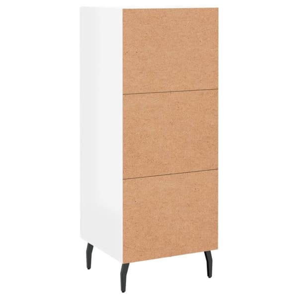 vidaXL skænk 34,5x34x90 cm konstrueret træ hvid højglans