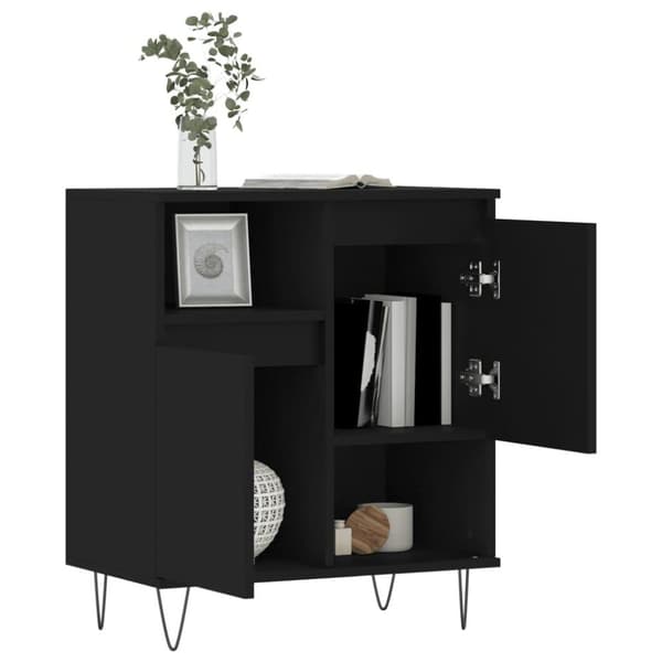 vidaXL Senkki musta 60x35x70 cm tekninen puu