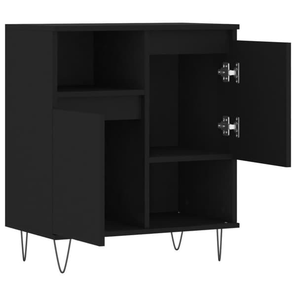 vidaXL Senkki musta 60x35x70 cm tekninen puu