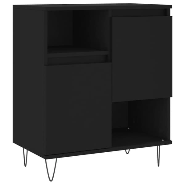 vidaXL skænk 60x35x70 cm konstrueret træ sort