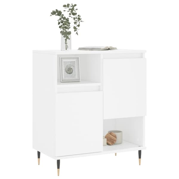 vidaXL Byrå vit 60x35x70 cm konstruerat trä