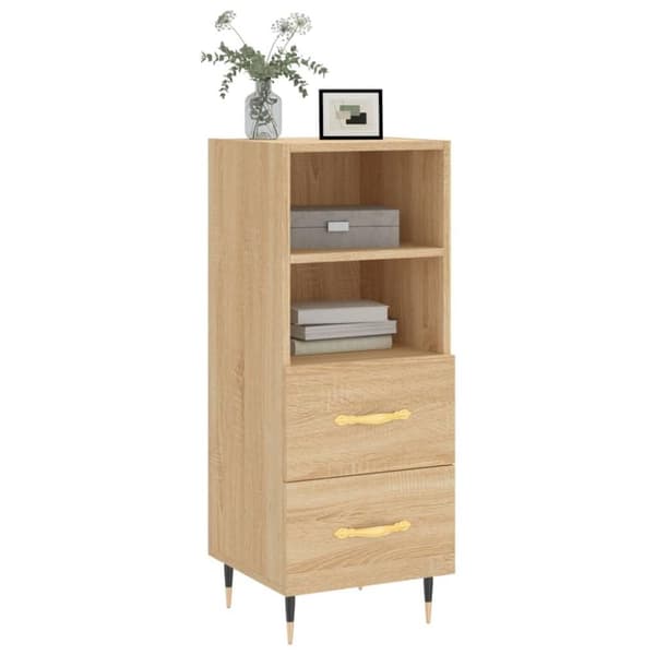 vidaXL Skänk sonoma-ek 34,5x34x90 cm konstruerat trä