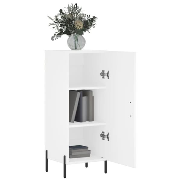 vidaXL Skänk vit 34,5x34x90 cm konstruerat trä