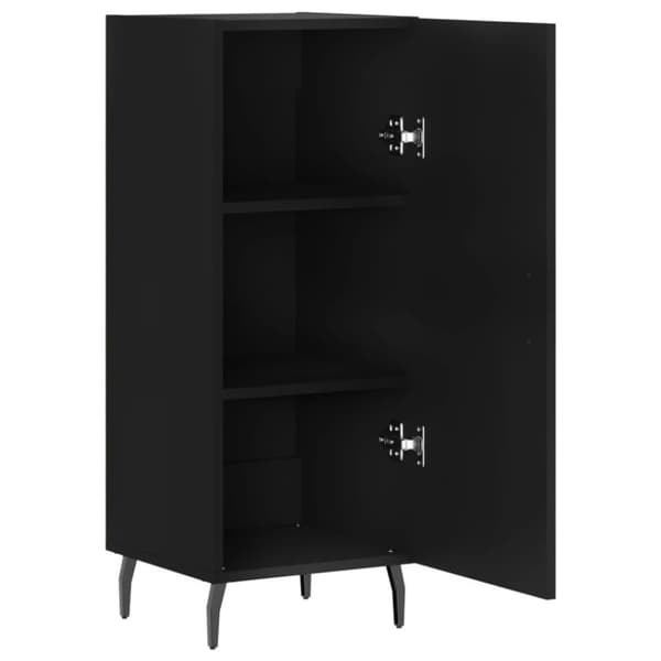 vidaXL Skjenk svart 34,5x34x90 cm konstruert tre