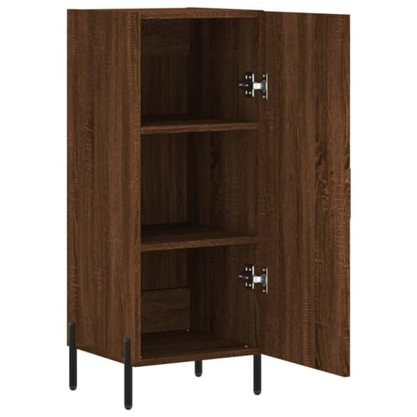 vidaXL Skjenk brun eik 34,5x34x90 cm konstruert tre