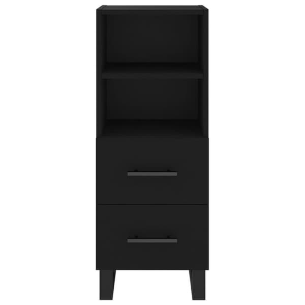 vidaXL skænk 34,5x34x90 cm konstrueret træ sort
