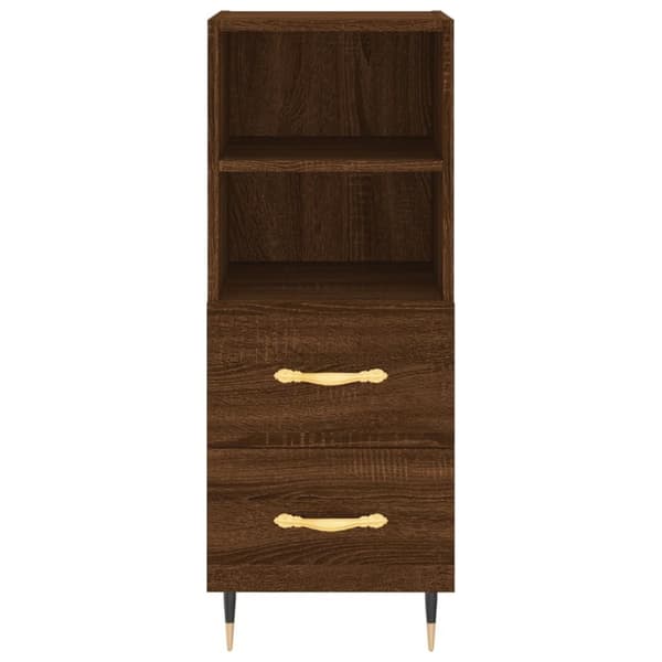 vidaXL Skjenk brun eik 34,5x34x90 cm konstruert tre