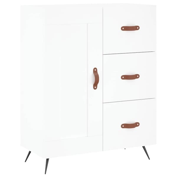 vidaXL skænk 69,5x34x90 cm konstrueret træ hvid