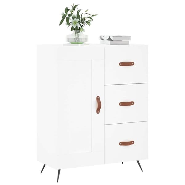 vidaXL skænk 69,5x34x90 cm konstrueret træ hvid