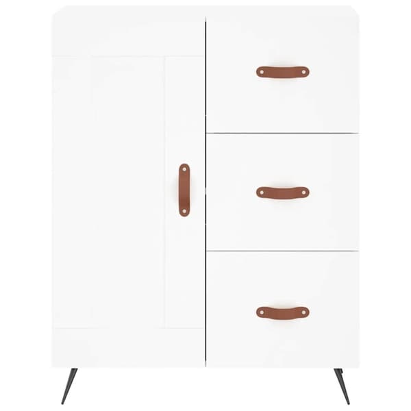 vidaXL skænk 69,5x34x90 cm konstrueret træ hvid