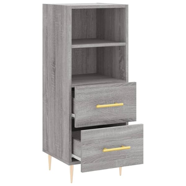 vidaXL skænk 34,5x34x90 cm konstrueret træ grå sonoma-eg