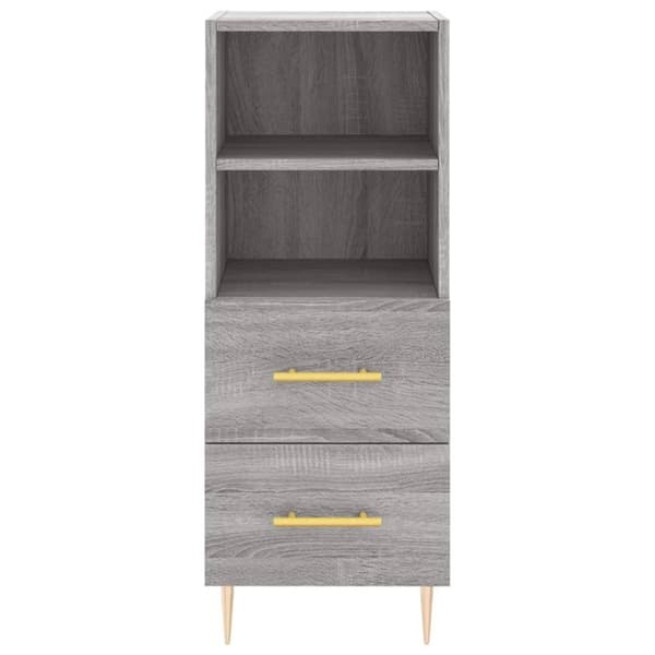 vidaXL skænk 34,5x34x90 cm konstrueret træ grå sonoma-eg