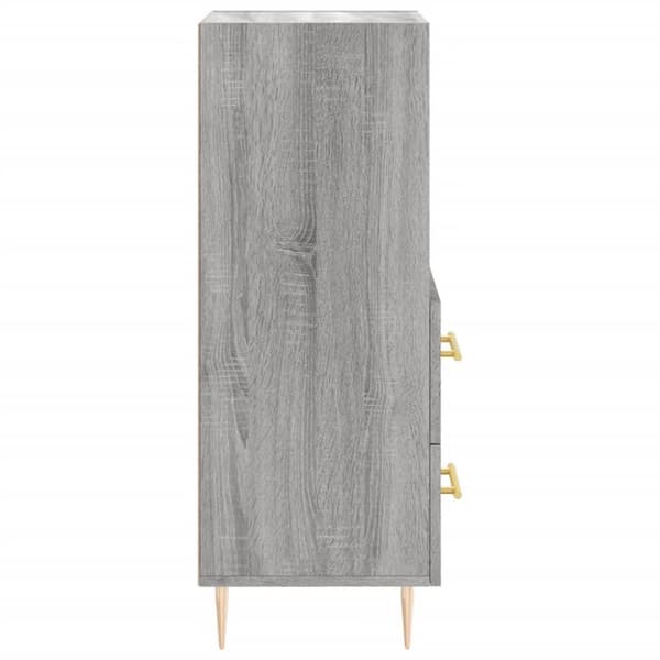 vidaXL skænk 34,5x34x90 cm konstrueret træ grå sonoma-eg
