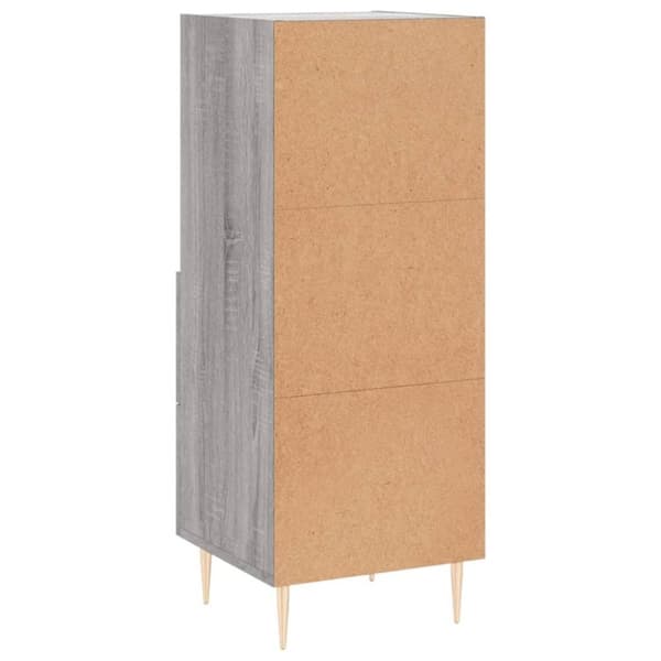 vidaXL skænk 34,5x34x90 cm konstrueret træ grå sonoma-eg