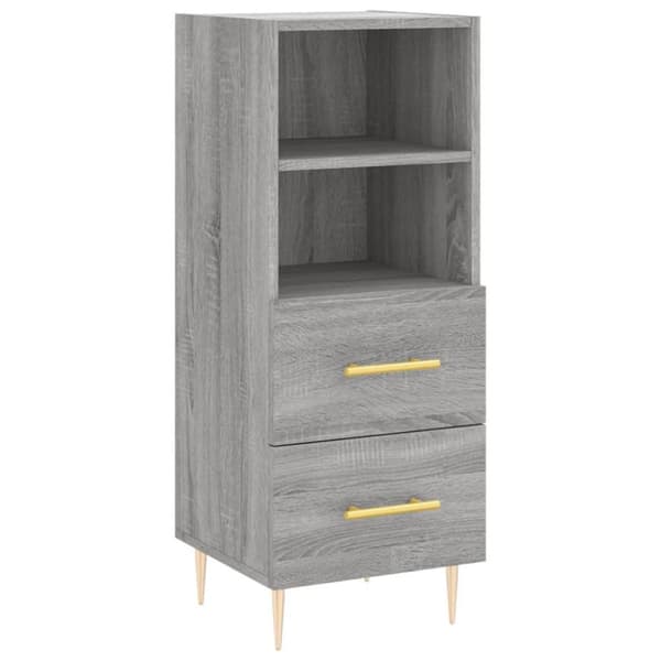 vidaXL skænk 34,5x34x90 cm konstrueret træ grå sonoma-eg