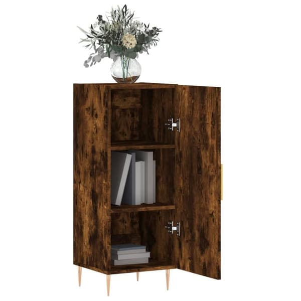vidaXL Skjenk røkt eik 34,5x34x90 cm konstruert tre