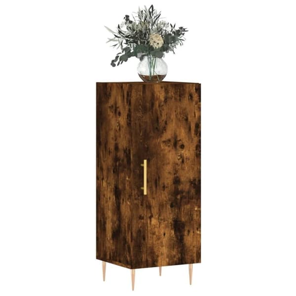 vidaXL Skjenk røkt eik 34,5x34x90 cm konstruert tre