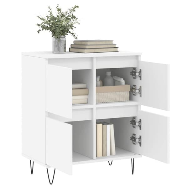 vidaXL skænk 60x35x70 cm konstrueret træ hvid