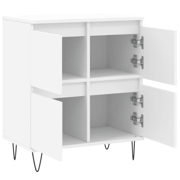 vidaXL skænk 60x35x70 cm konstrueret træ hvid
