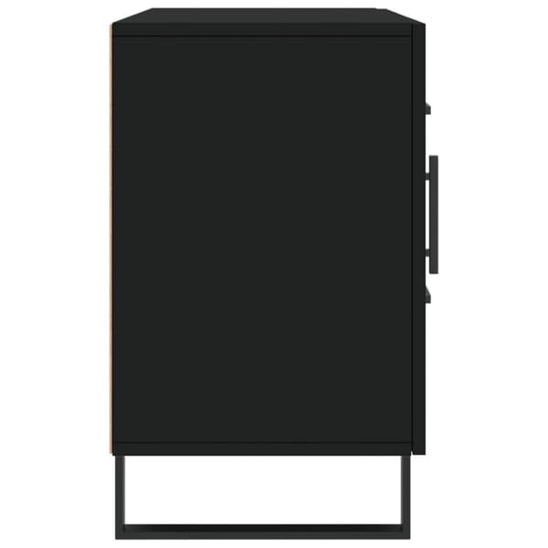vidaXL skænk 100x36x60 cm konstrueret træ sort