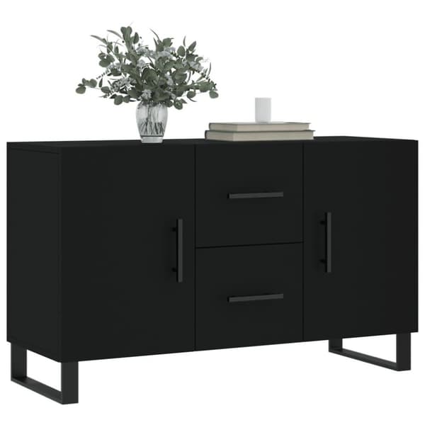 vidaXL skænk 100x36x60 cm konstrueret træ sort