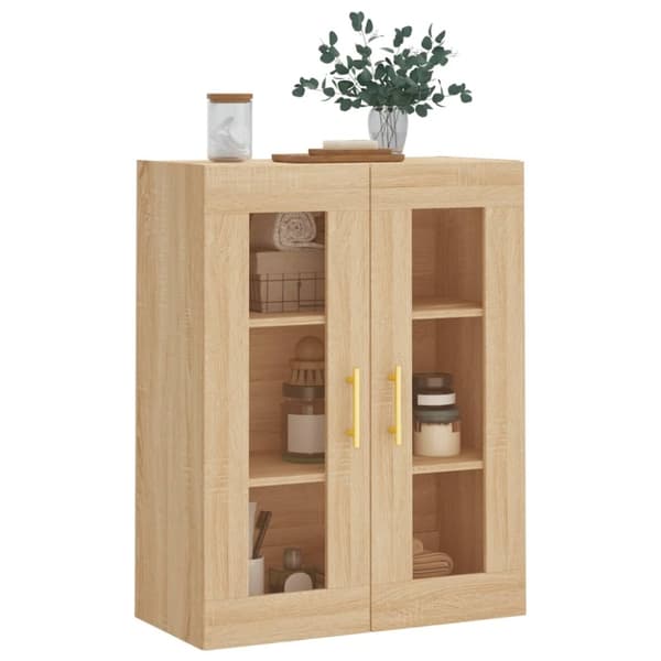 vidaXL Veggskap sonoma eik 69,5x34x90 cm