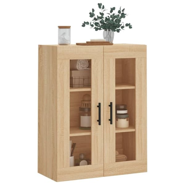 vidaXL Veggskap sonoma eik 69,5x34x90 cm