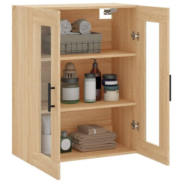 vidaXL Veggskap sonoma eik 69,5x34x90 cm
