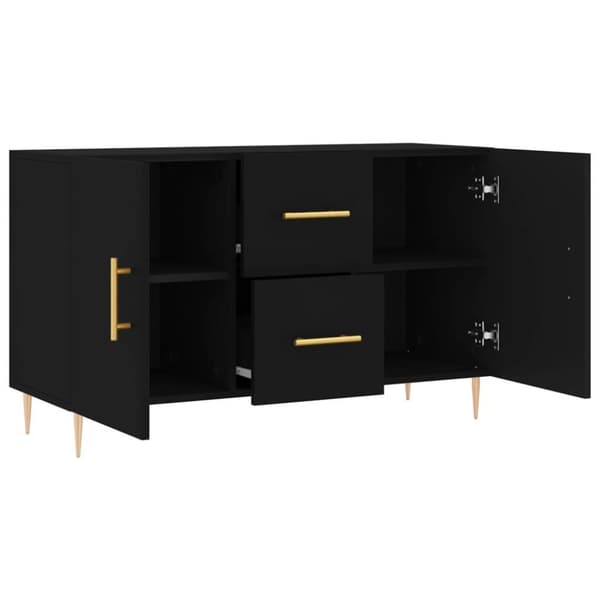 vidaXL Skänk svart 100x36x60 cm konstruerat trä