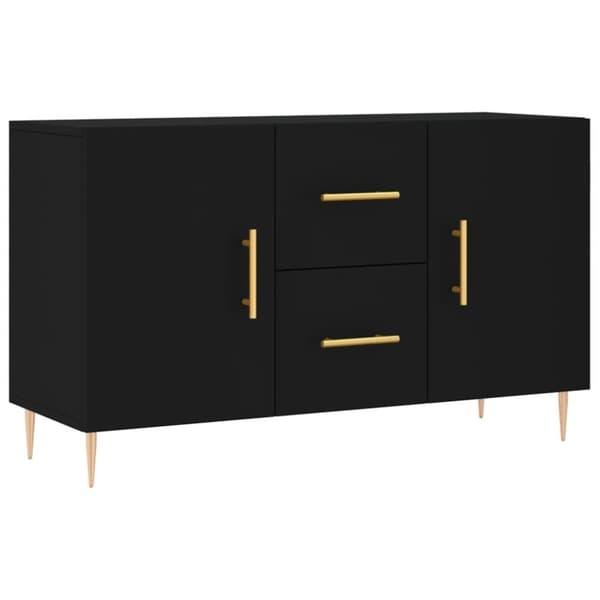 vidaXL skænk 100x36x60 cm konstrueret træ sort