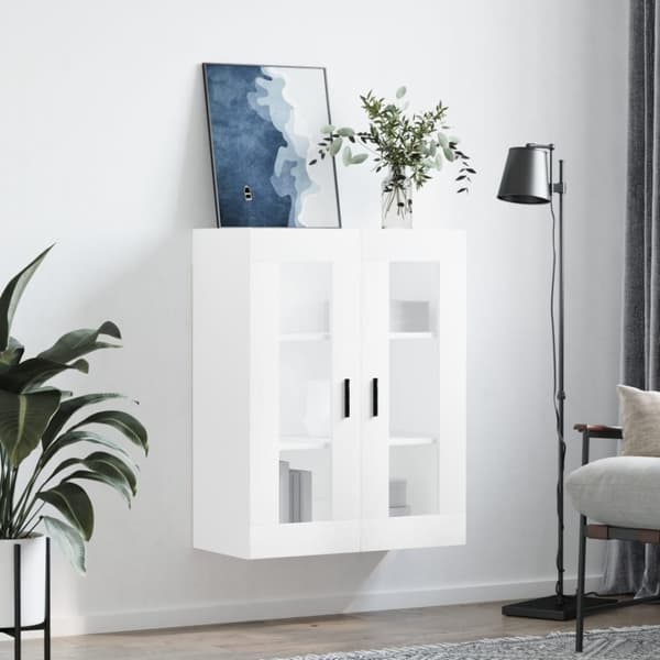 vidaXL Väggskåp vit 69,5x34x90 cm