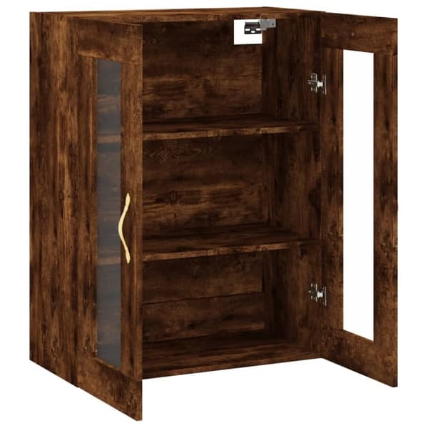 vidaXL væghængt skab 69,5x34x90 cm konstrueret træ røget sonoma-eg