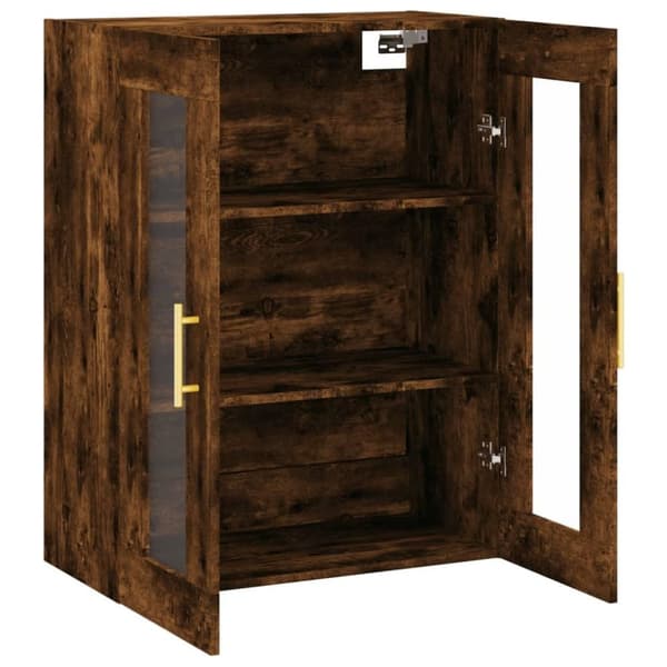 vidaXL væghængt skab 69,5x34x90 cm konstrueret træ røget sonoma-eg